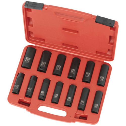 IPS-1312DM Metric Socket Set, 13 Pcs, Impact, 1/2" Drive Size, Deep Action Paper