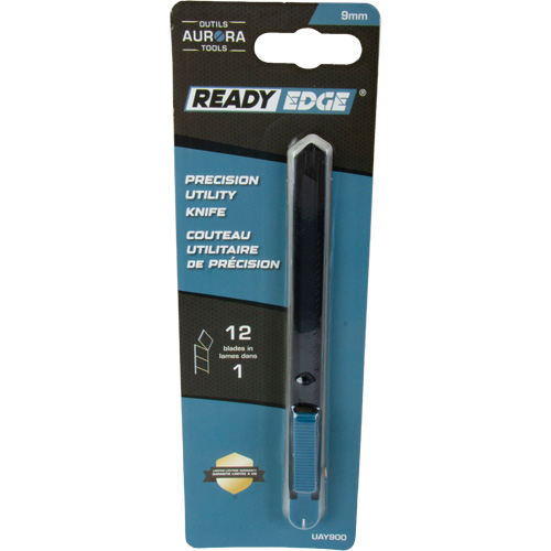 9mm Standard-Duty Knife, Stainless Steel, Plastic Handle Action Paper