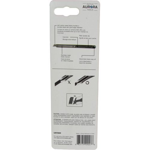 9mm Standard-Duty Knife, Stainless Steel, Plastic Handle Action Paper