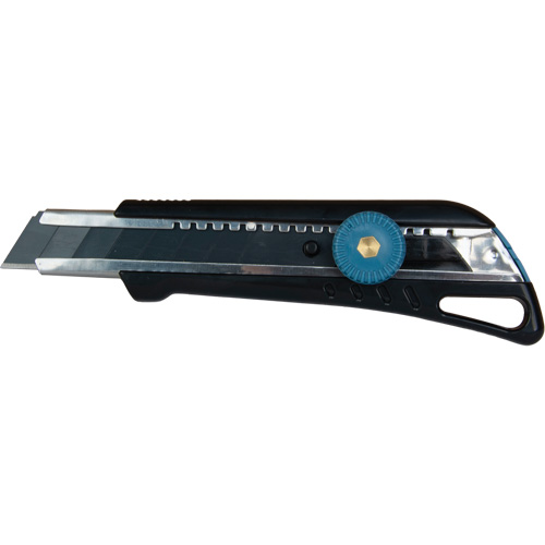 18mm Professional Knife with Ratchet, Stainless Steel, Heavy-Duty, Plastic Handle Action Paper
