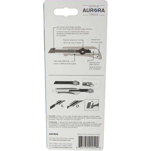 18mm Professional Knife with Ratchet, Stainless Steel, Heavy-Duty, Plastic Handle Action Paper