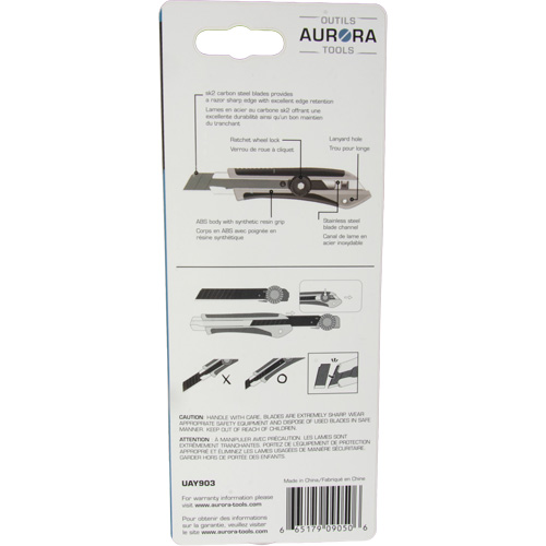 18mm Professional Knife, Stainless Steel, Heavy-Duty, Rubber Handle Action Paper