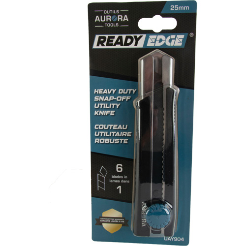 25mm Retractable Knife, Stainless Steel, Heavy-Duty, Rubber Handle Action Paper