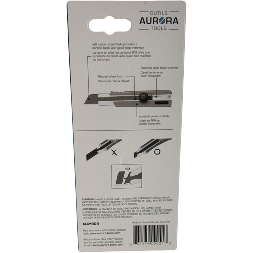 25mm Retractable Knife, Stainless Steel, Heavy-Duty, Rubber Handle Action Paper