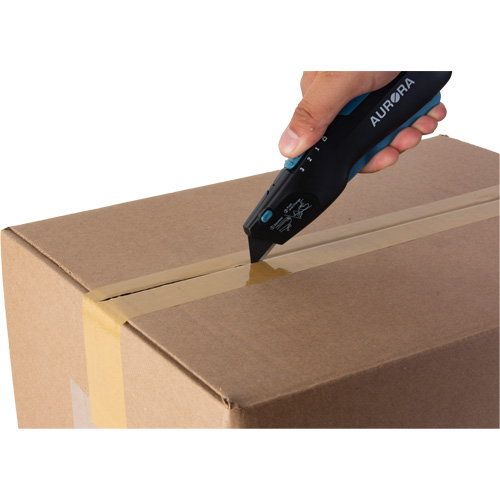 Retractable Safety Knife , Stainless Steel, Heavy-Duty, Plastic/Aluminum Handle Action Paper