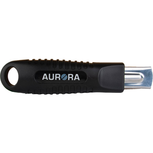 Standard-Duty Retractable Safety Knife, Stainless Steel, Rubber Handle Action Paper