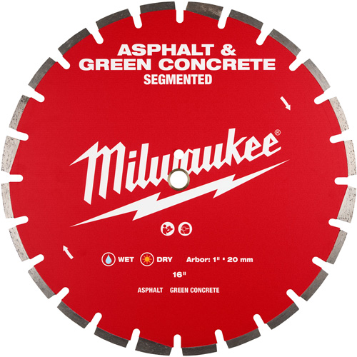 Asphalt & Green Concrete Segmented Diamond Blade Action Paper