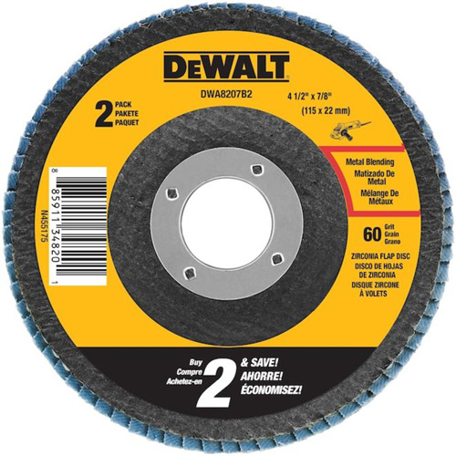 ELITE SERIES Flap Disc, 4-1/2" x 7/8", Type 29, 60 Grit, Zirconia Alumina Action Paper