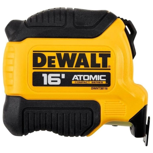 ATOMIC COMPACT SERIES Tape Measure, 16', Imperial Graduations Action Paper