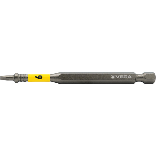 Embout pour outils &eacute;lectriques Impactech, Fente, Embout 6F-8R, Prise 1/4", Longueur 3-1/2" Action Paper