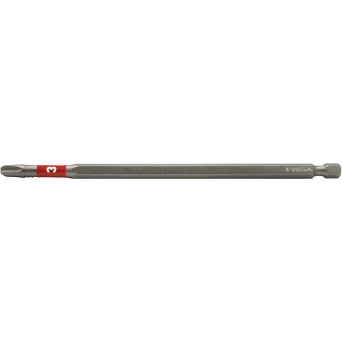 Impactech&reg; Power Bit, Phillips, #3 Tip, 1/4" Drive Size, 6" Length Action Paper