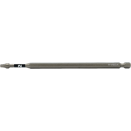 Impactech&reg; Power Bit, Square, #2 Tip, 1/4" Drive Size, 6" Length Action Paper
