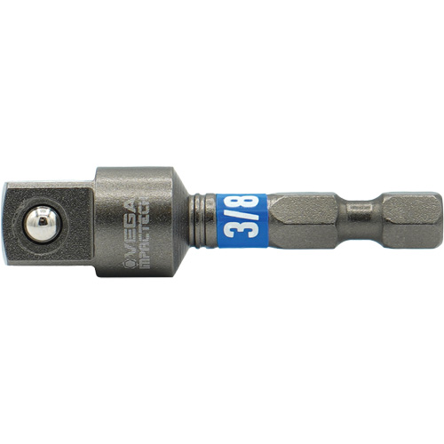 Impactech&reg; Impact Socket Adapter, 1/4" Drive Size, 3/8" Male Size, 2" L Action Paper