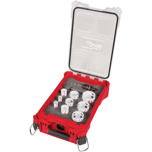 QUIK LOK HOLE DOZER Bi-Metal Kit with PACKOUT Compact Organizer, 12 Pieces Action Paper