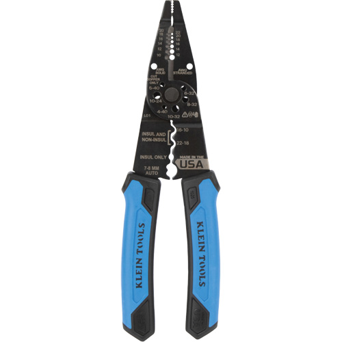 Long Nose Multi-Purpose Wire Stripper, 8-1/4" L, 10 - 20/12 - 22 AWG Action Paper