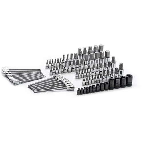 Jeu de forets SAE/m&eacute;triques, Torx externe/Hexagonale/Sph&egrave;re hexagonale/Torx/Torx inviolable, Prise 1/4"/3/8"/1/2", 84 mr Action Paper