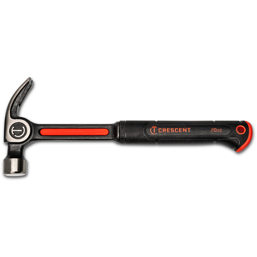 Curve Claw Hammer, 20 oz., Solid Steel Handle, 14-73/100" L Action Paper