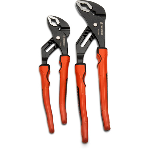 Grip Zone V-Jaw Tongue & Groove Plier Set with Dual Material Rawhide Handle, 2 Pieces Action Paper