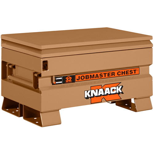 Model 32 Jobsite Chest with Padlock, 32" x 19" x 19", Steel, Tan Action Paper