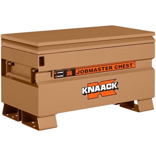 Model 36 Jobsite Chest with Padlock, 36" x 19" x 21-1/2", Steel, Tan Action Paper