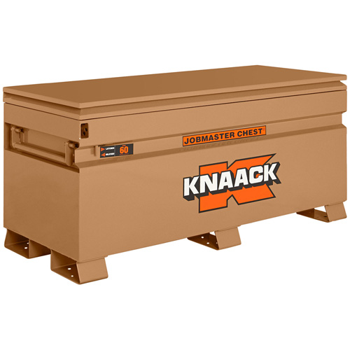 Model 60 Jobsite Chest with Padlock, 60" x 24" x 28-1/2", Steel, Tan Action Paper