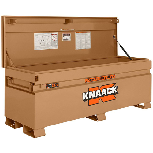 Model 2472 Jobsite Chest with Padlock, 72" x 24" x 28-1/4", Steel, Tan Action Paper