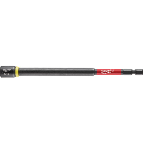 SHOCKWAVE Impact Duty Nut Driver, 5/16" Tip, 1/4" Drive, 6" L, Magnetic Action Paper