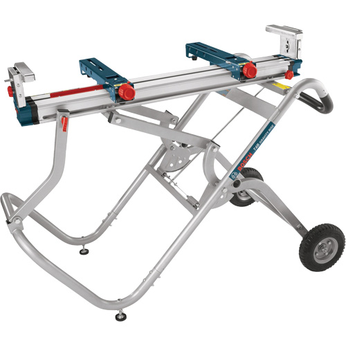 Gravity-Rise Miter Saw Stand with Wheels Action Paper