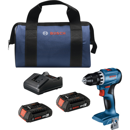 Trousse perceuse-visseuse compacte sans balais, Lithium-ion, 18 V, Mandrin 1/2", Couple 400 lb-po Action Paper