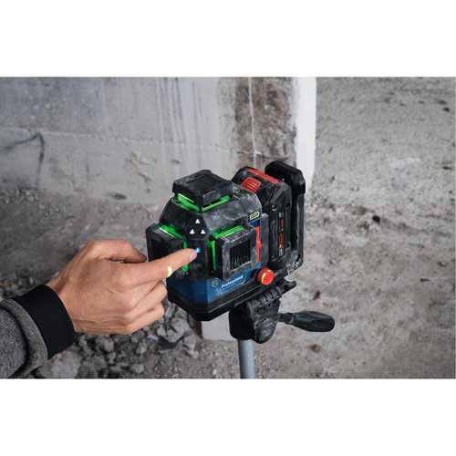 360 Connected Green-Beam Three-Plane Leveling and Alignment Laser Action Paper