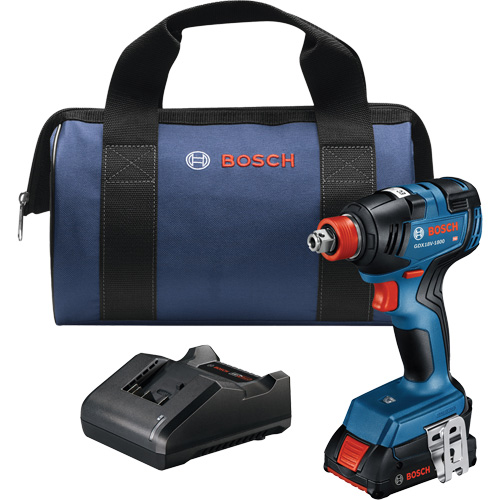Two-In-One Bit/Socket Impact Driver/Wrench Kit, 1/2", 1800 in-lbs. Max. Torque, 18 V, Lithium-Ion Action Paper