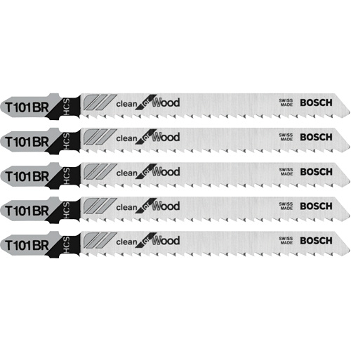 Basic Wood Jigsaw Blade, T-Shank, 4" L, 10 TPI Action Paper