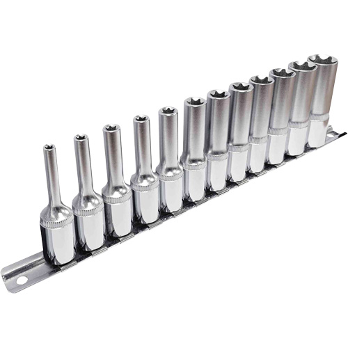 External TORX&reg; Socket Set, 12 Pcs, 3/8" Drive Size, Deep Action Paper