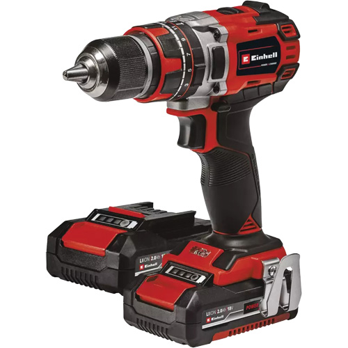 Professional Cordless Hammer Drill/Driver Kit, 1/2" Chuck, 18 V Action Paper
