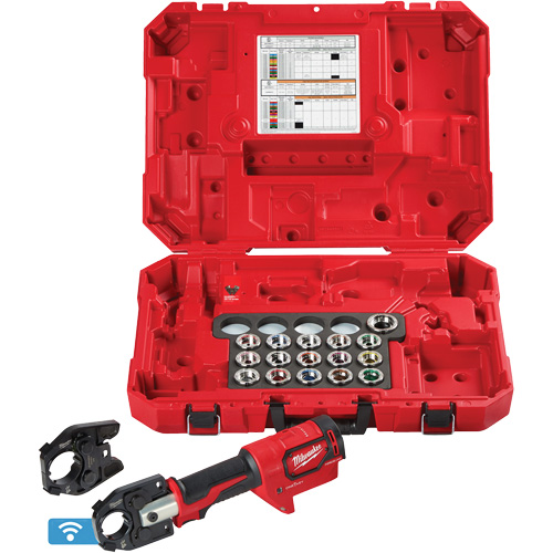 M18 FORCE LOGIC 600 MCM Cu Crimper with 750 MCM Expanded Jaw & Dies Action Paper