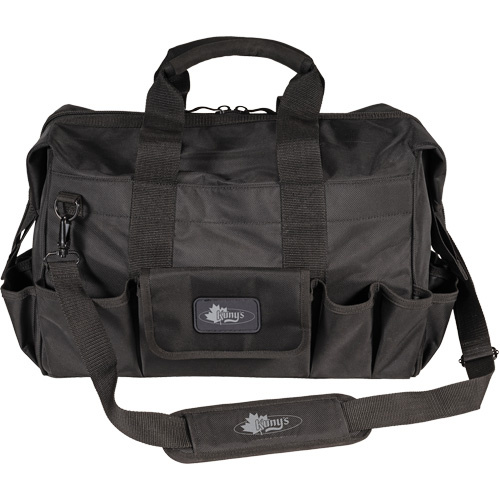 Phantom Collection 18" Contractor's Tool Bag, Ballistic Polyester, 25 Pockets, Black Action Paper