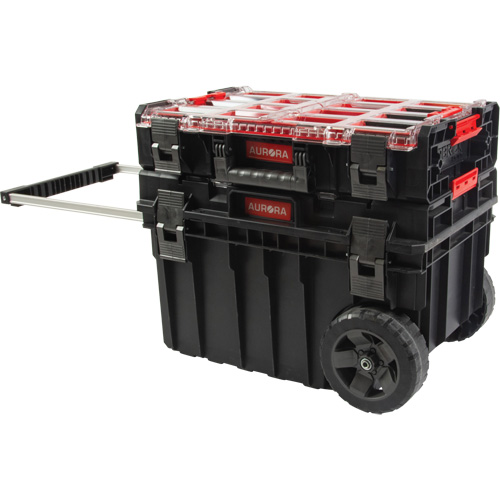 2-Piece Arx&reg; Rolling Tool Chest Set, 23-4/5" x 16" x 20-3/5", Black Action Paper