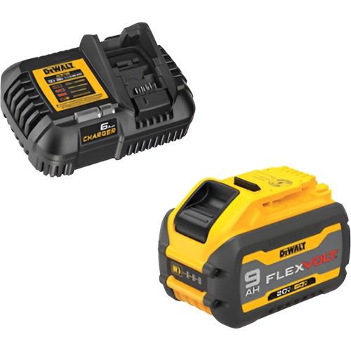 Ensemble de bloc-pile et chargeur MAX FLEXVOLT, Lithium-ion, 20 V/60 V, 9 Ah Action Paper