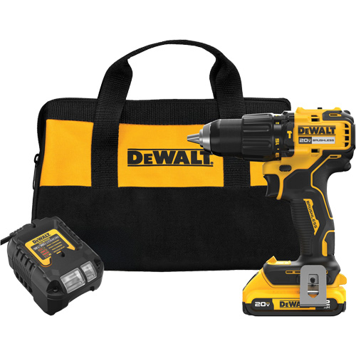 MAX* Brushless Cordless Hammer Drill Kit, Lithium-Ion, 20 V, 1/2" Chuck Action Paper