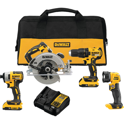 MAX* Cordless Brushless 4-Tool Combo Kit (2.0Ah), 20 V Action Paper