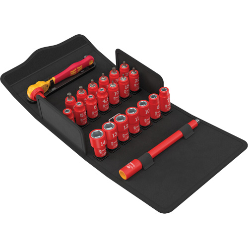 Jeu de cl&eacute; &agrave; cliquet SA VDE 1 Zyklop isolant avec levier dinversion Action Paper