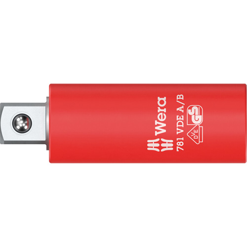 Adaptateur isol&eacute; VDE A/B, Prise 1/4", Douille 3/8", 2,78" lo, Sph&eacute;rique Action Paper