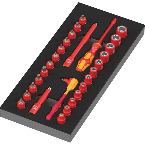 Insert en mousse pour jeu avec cliquet 8007 A VDE Zyklop VDE 1, 1000 V, 30 M Action Paper