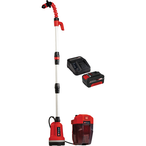 Pompe &agrave; eau propre pour baril de pluie sans fil avec batterie 4 Ah et ensemble de d&eacute;part de chargeur, 18 V, 792,5 gal./min Action Paper