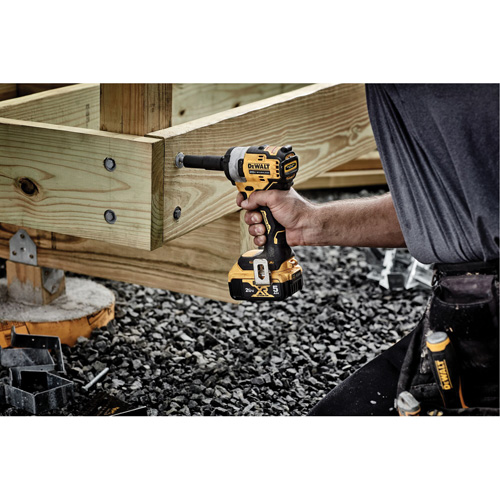 Cordless Impact Wrench with Hog Ring Anvil, 20 V, 1/2" Socket Action Paper