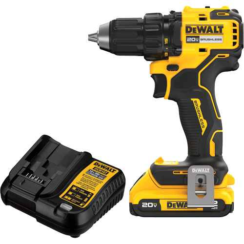 Ensemble de perceuse-visseuse sans fil et sans balai, Lithium-ion, 20 V, Mandrin 1/2" Action Paper