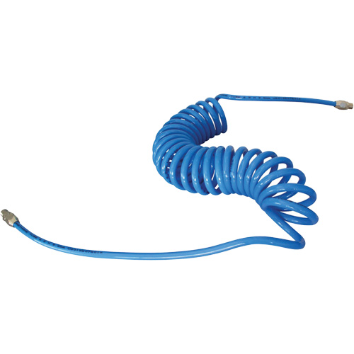 MAXAIR Coiled Hose, Air, 1/4" ID x 50' L, Polyurethane Action Paper