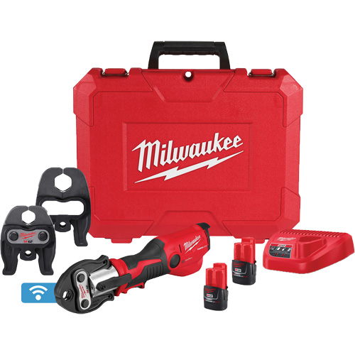 M12 FORCE LOGIC Press Tool Kit with ONE-KEY with CTS-V Jaws, 1/2" - 1", Power Driven Action Paper