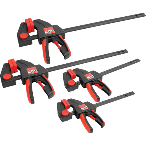 4-Piece Medium & Large Trigger Clamps Set, 12" (304.8 mm)/6" (152.4 mm) Action Paper