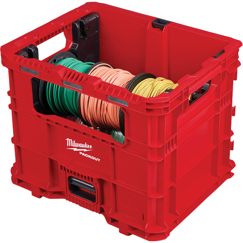 Bac distributeur de fils XL PACKOUT, 15-3/4" x 18-5/8" x 15", Noir/Rouge Action Paper